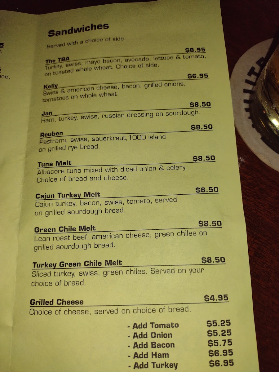 Pomeroy's Menu - Image 2